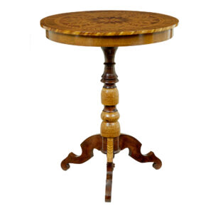 19TH CENTURY ITALIAN INLAID WALNUT SORRENTO TABLE