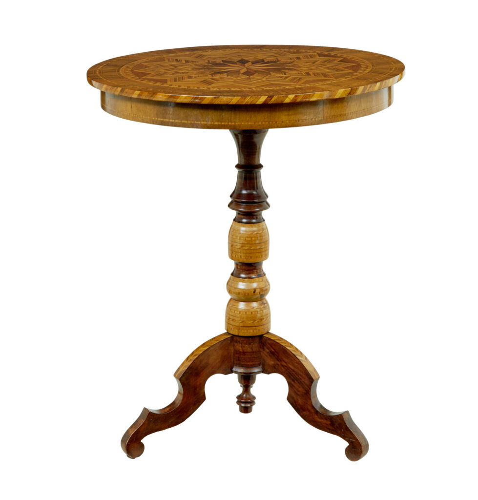 19th Century Italian Inlaid Walnut Sorrento Table — image 7