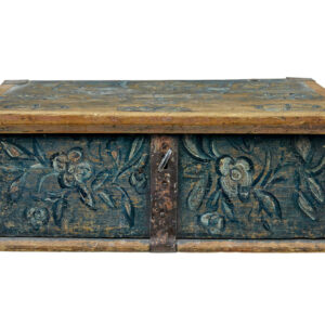19TH CENTURY HAND PAINTED RUSTIC SWEDISH BOX