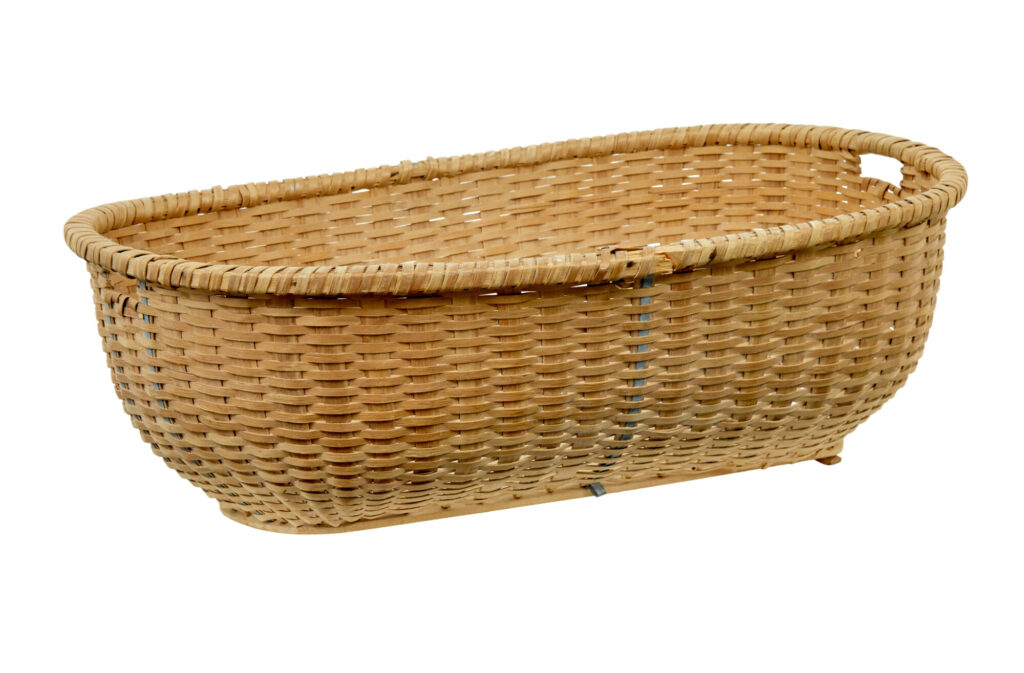 Large 19th Century Hand Woven and Pine Basket