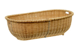 LARGE 19TH CENTURY HAND WOVEN AND PINE BASKET