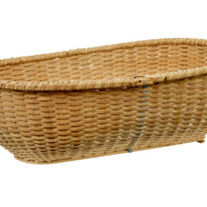 LARGE 19TH CENTURY HAND WOVEN AND PINE BASKET