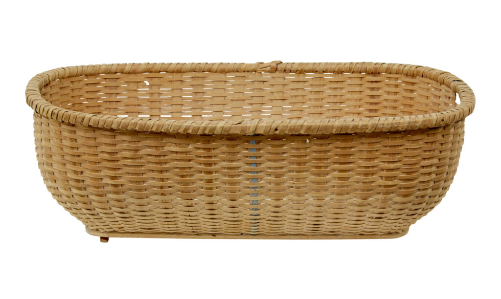 Large 19th Century Hand Woven and Pine Basket — image 5