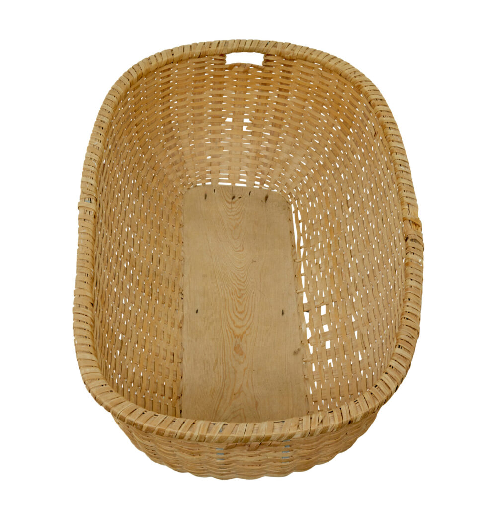 Large 19th Century Hand Woven and Pine Basket — image 4