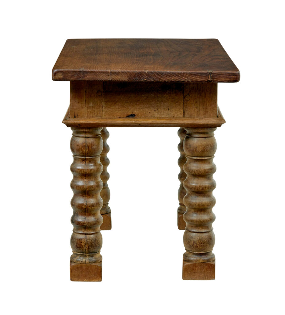 Dutch 19th Century Carved Oak Side Table — image 5