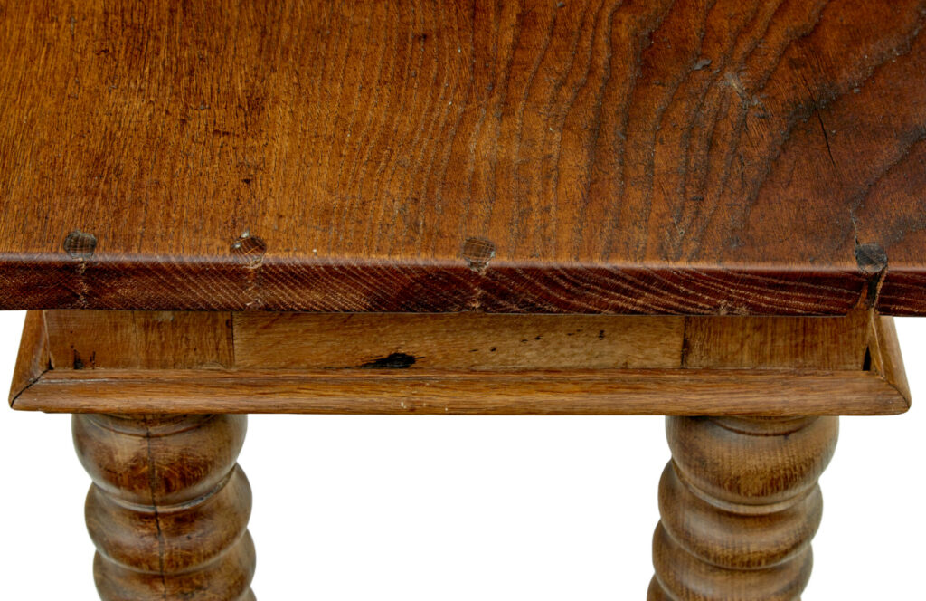 Dutch 19th Century Carved Oak Side Table — image 3