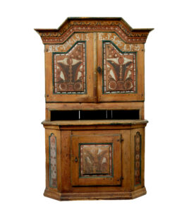 Early 19th Century Hand Painted Swedish Folk Art Cupboard — thumbnail 13