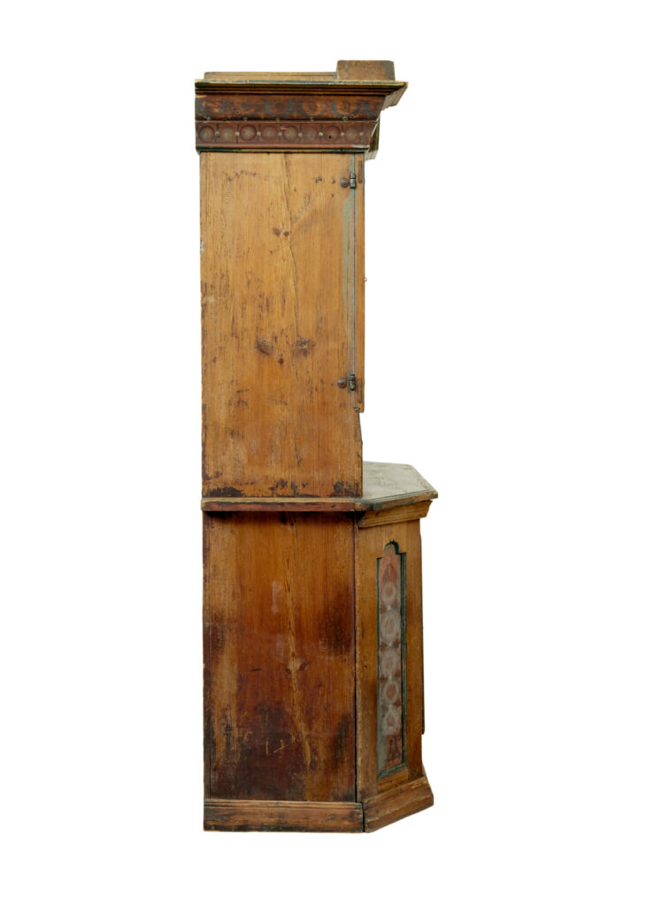 Early 19th Century Hand Painted Swedish Folk Art Cupboard — image 9