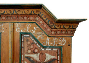 Early 19th Century Hand Painted Swedish Folk Art Cupboard — thumbnail 6