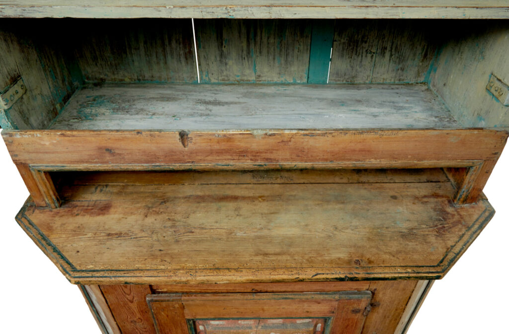 Early 19th Century Hand Painted Swedish Folk Art Cupboard — image 4