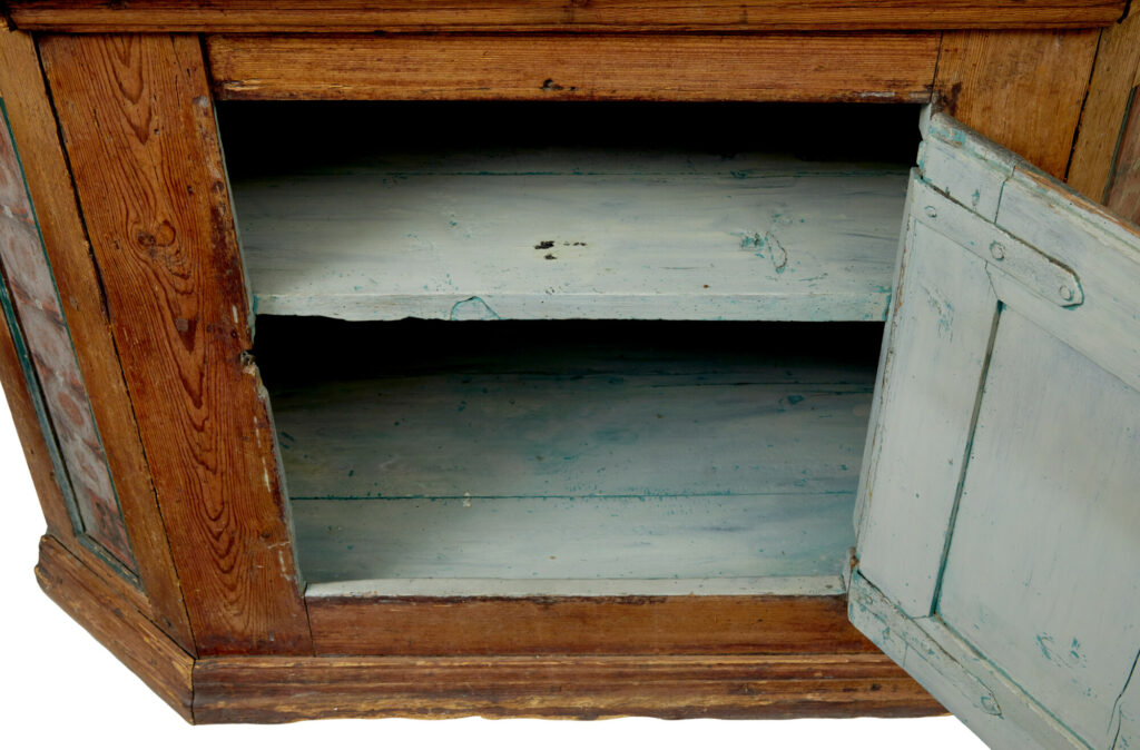 Early 19th Century Hand Painted Swedish Folk Art Cupboard — image 3