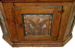 Early 19th Century Hand Painted Swedish Folk Art Cupboard — thumbnail 2