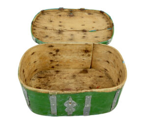 Swedish 19th Century Green Painted Shaped Strong Box — thumbnail 5