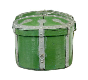 Swedish 19th Century Green Painted Shaped Strong Box — thumbnail 4
