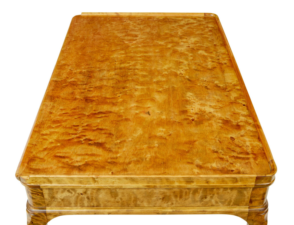 Elegant Early 20th Century Swedish Birch Writing Desk — image 4