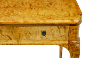 Elegant Early 20th Century Swedish Birch Writing Desk — thumbnail 3