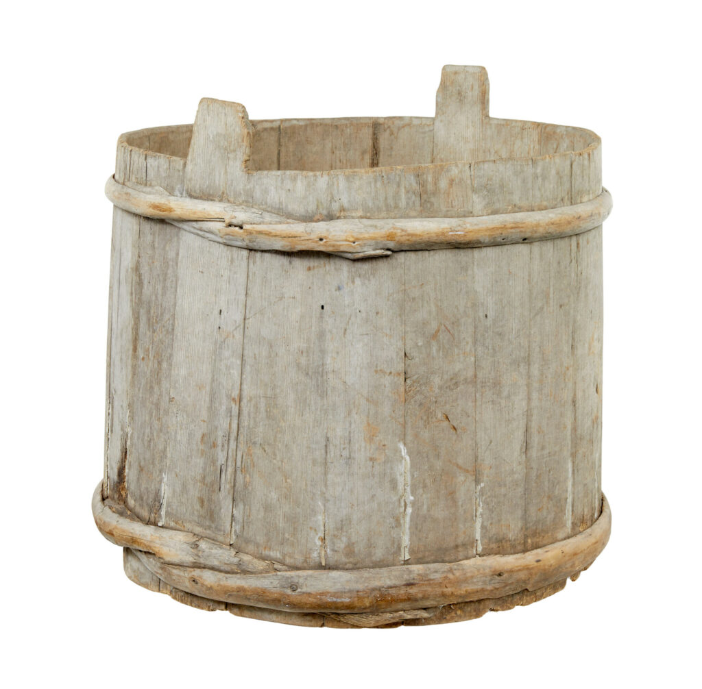 Large 19th Century Scandinavian Pine Storage Barrel — image 9