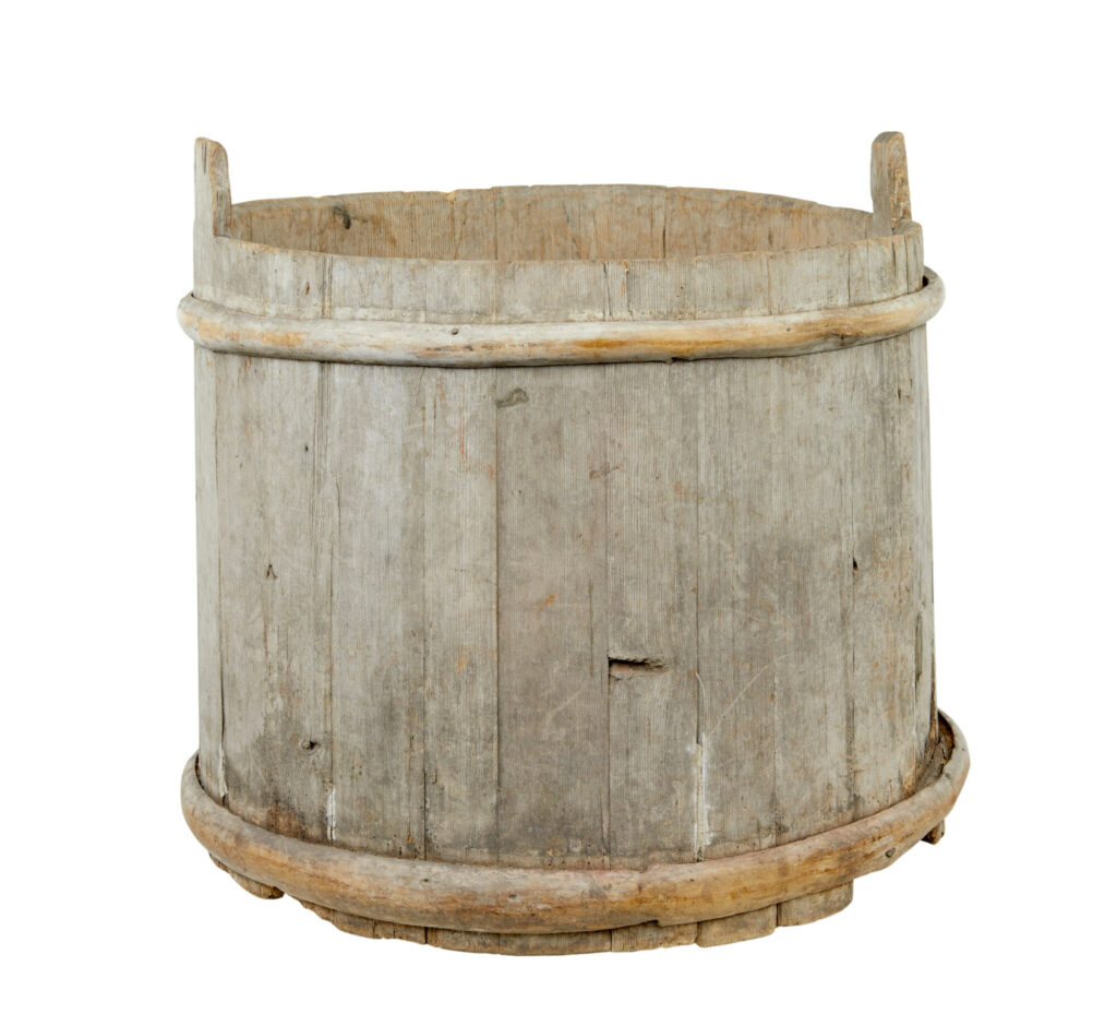 Large 19th Century Scandinavian Pine Storage Barrel — image 5