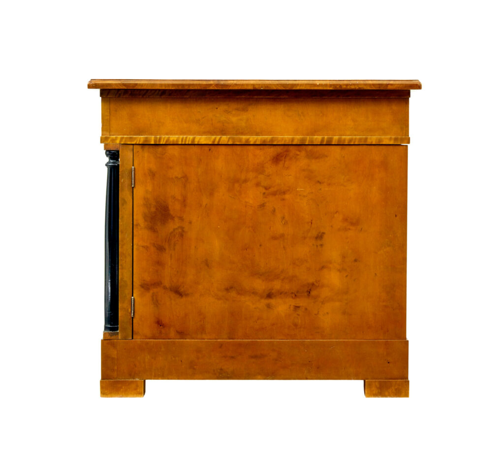 Swedish Early 20th Century Empire Revival Birch Pedestal Desk — image 10