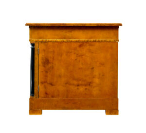 Swedish Early 20th Century Empire Revival Birch Pedestal Desk — thumbnail 10