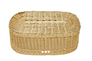 Swedish 20th Century Hand Woven Linen Basket — thumbnail 5