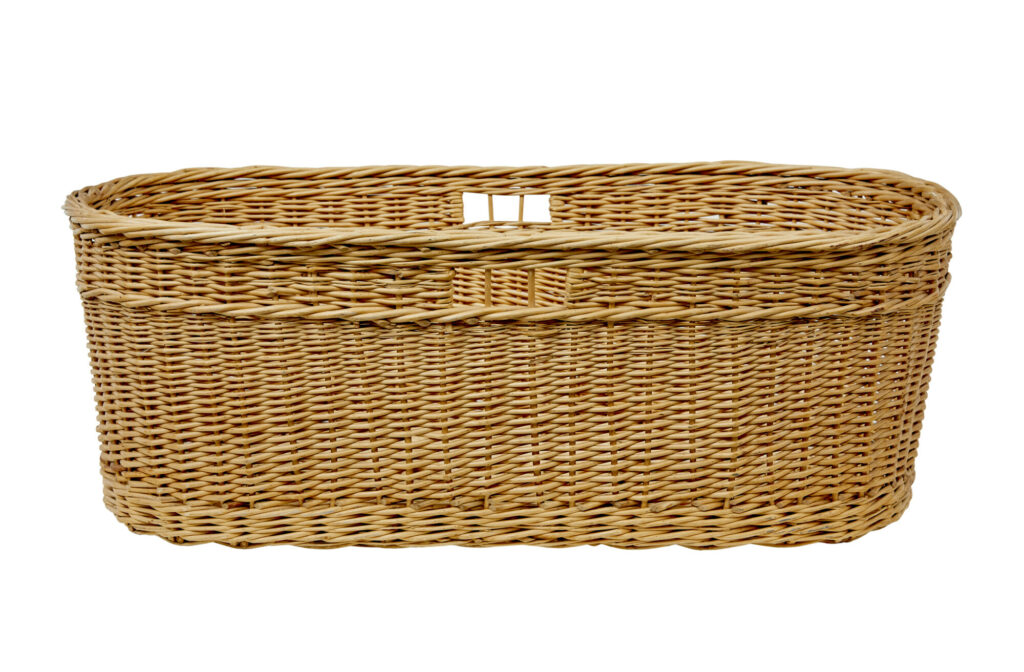 Swedish 20th Century Hand Woven Linen Basket