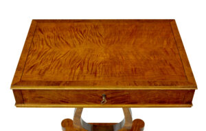 Late 19th Century Birch Sewing Table with Contents — thumbnail 5