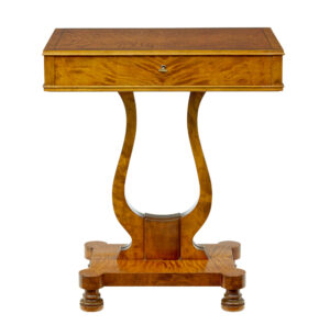 Late 19th Century Birch Sewing Table with Contents — thumbnail 2