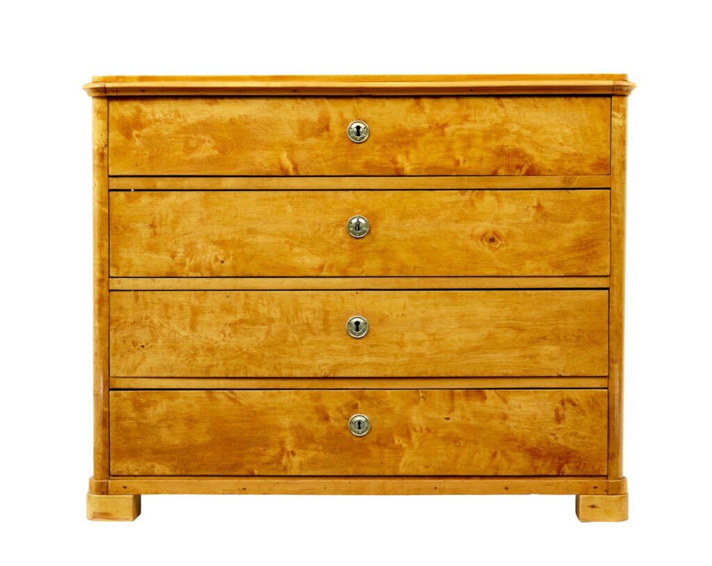 Scandinavian 19th Century Birch Chest of Drawers — image 6