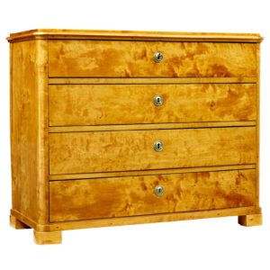 SCANDINAVIAN 19TH CENTURY BIRCH CHEST OF DRAWERS