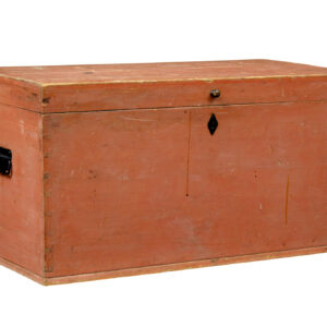 19TH CENTURY SCANDINAVIAN PINE FLAT TOP TRUNK