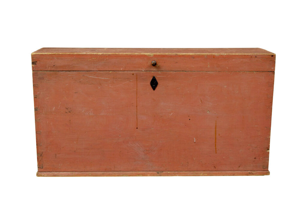 19th Century Scandinavian Pine Flat Top Trunk — image 7