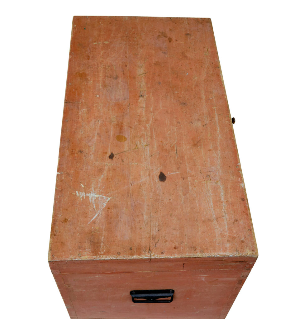 19th Century Scandinavian Pine Flat Top Trunk — image 3