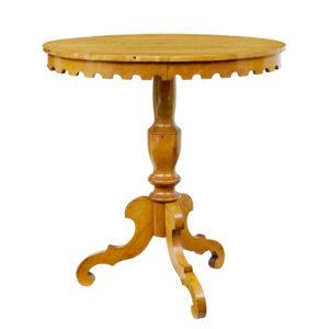 SWEDISH 19TH CENTURY SMALL OVAL BIRCH SIDE TABLE