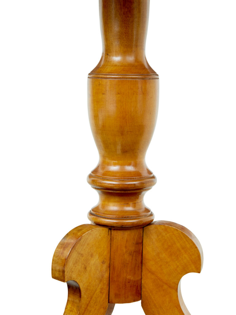 Swedish 19th Century Small Oval Birch Side Table — image 3