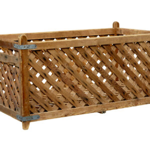 19TH CENTURY SCANDINAVIAN PINE LOG BASKET