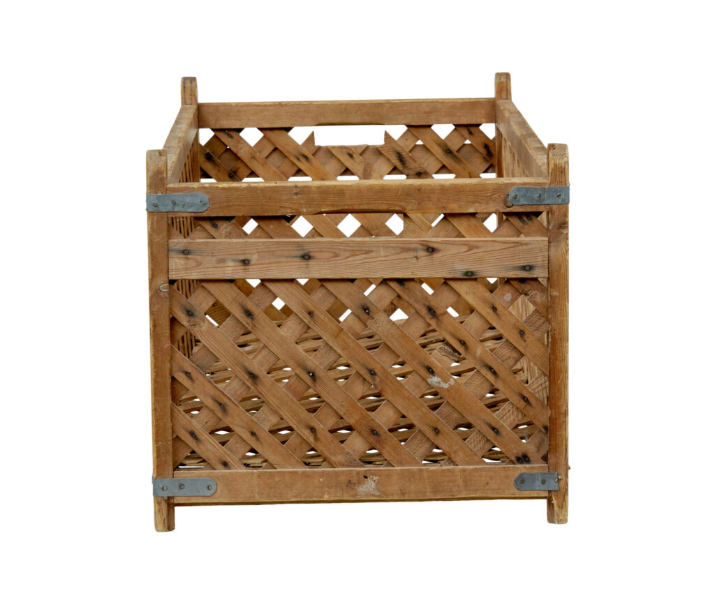19th Century Scandinavian Pine Log Basket — image 6