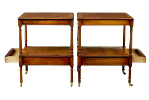 Pair of 20th Century Burr Yew Side Tables — thumbnail 7