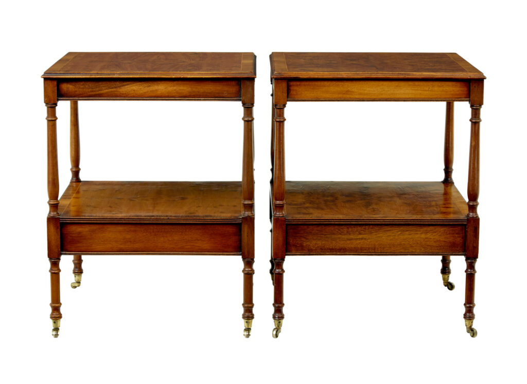 Pair of 20th Century Burr Yew Side Tables — image 5