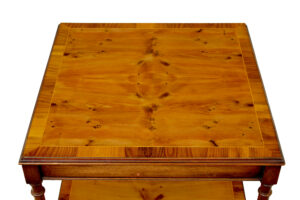 Pair of 20th Century Burr Yew Side Tables — thumbnail 4