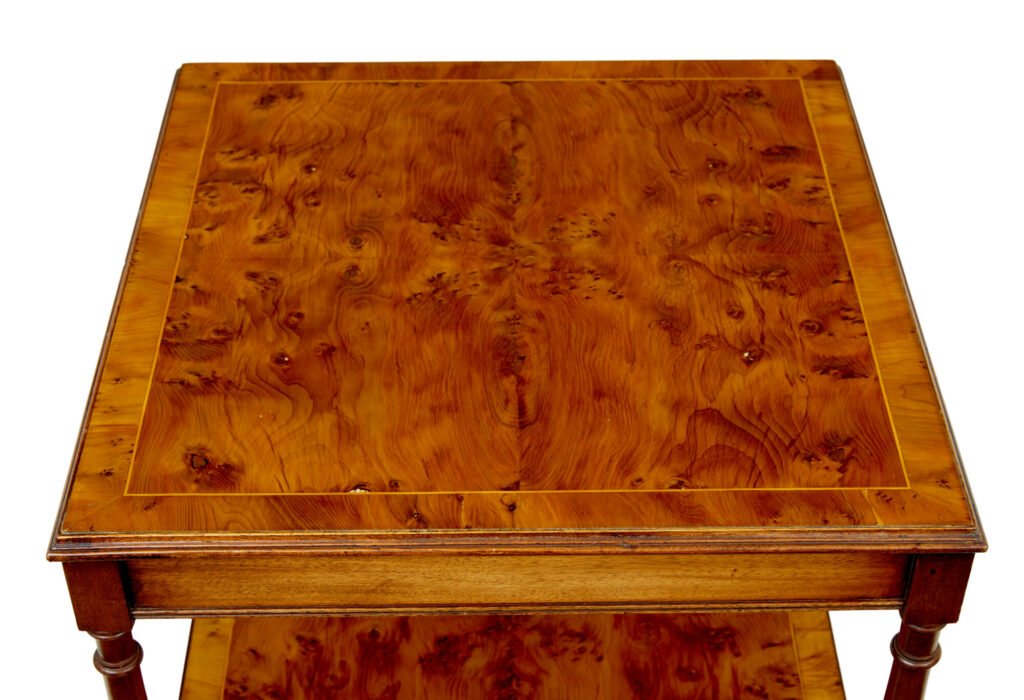 Pair of 20th Century Burr Yew Side Tables — image 3