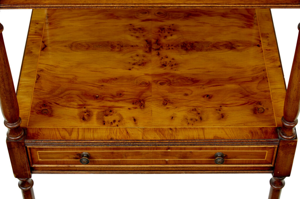 Pair of 20th Century Burr Yew Side Tables — image 2