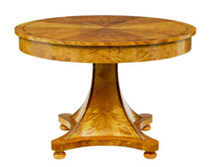 SCANDINAVIAN ART DECO INLAID BIRCH CENTER TABLE
