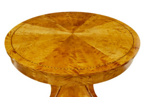 Scandinavian Art Deco Inlaid Birch Center Table — thumbnail 7