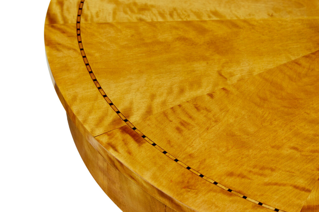Scandinavian Art Deco Inlaid Birch Center Table — image 6
