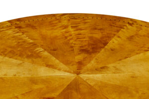 Scandinavian Art Deco Inlaid Birch Center Table — thumbnail 5