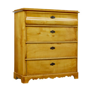 19TH CENTURY SWEDISH BIRCH CHEST OF DRAWERS