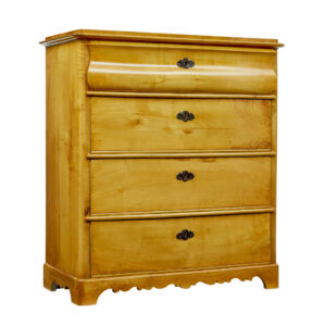 19TH CENTURY SWEDISH BIRCH CHEST OF DRAWERS