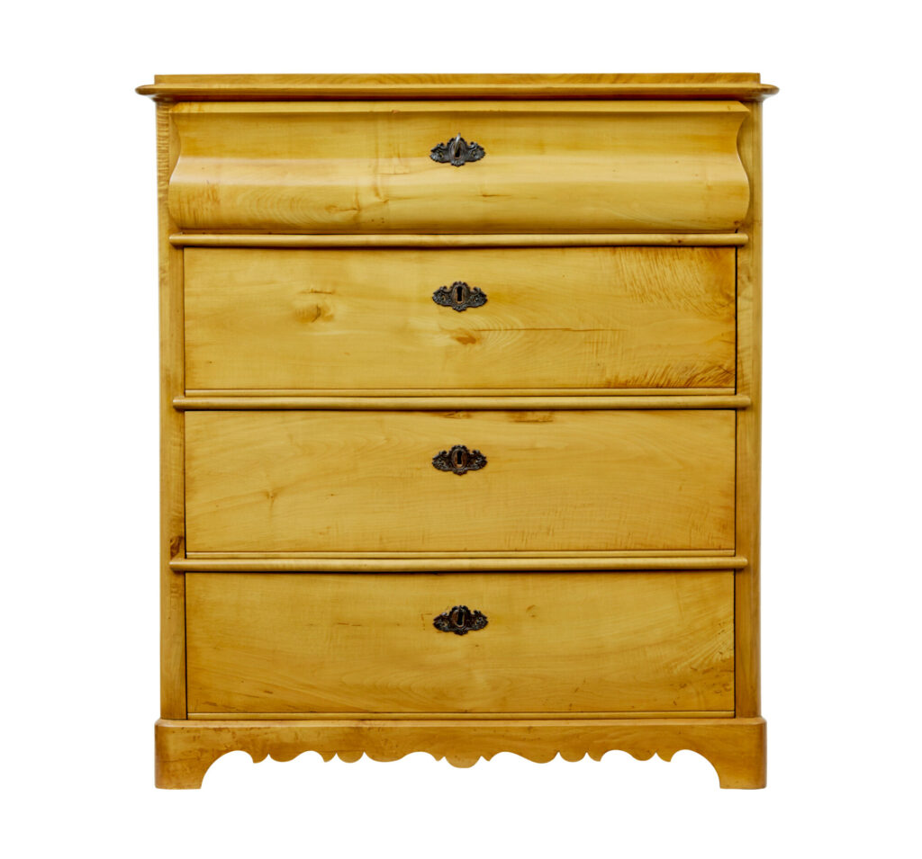 19th Century Swedish Birch Chest of Drawers — image 5