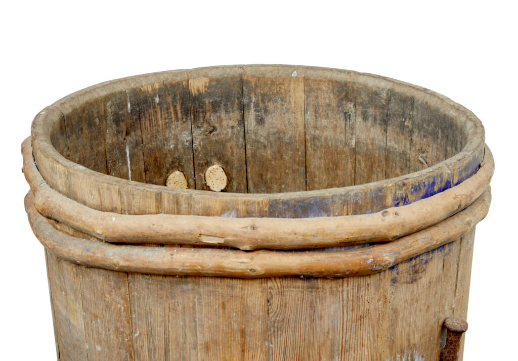 19th Century Rustic Swedish Pine Barrel — image 8